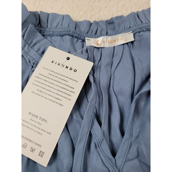 [100] NWT Kirundo Blue Sleeveless Maxi Neck Tie Dress- Size XL - Picture 2 of 8